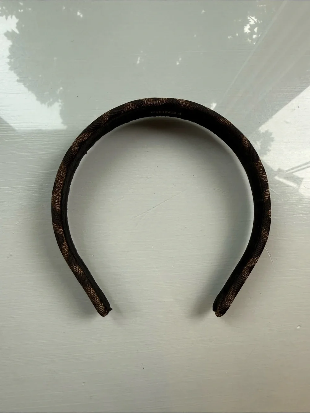 Fendi Brown & Black Logo Headband